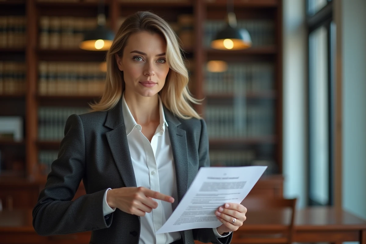 Avocate spécialisée en droit immobilier expliquant les erreurs d'une résiliation de bail dans son cabinet