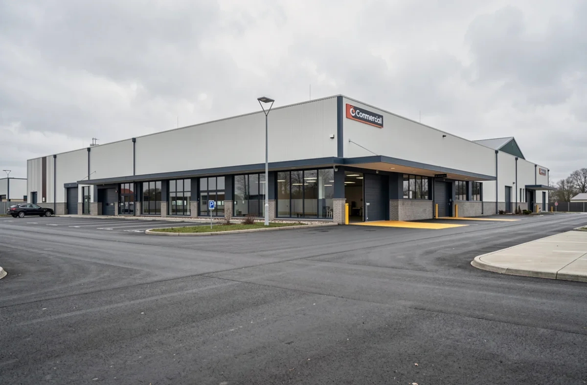 Entrepôt et locaux commerciaux d'une entreprise
