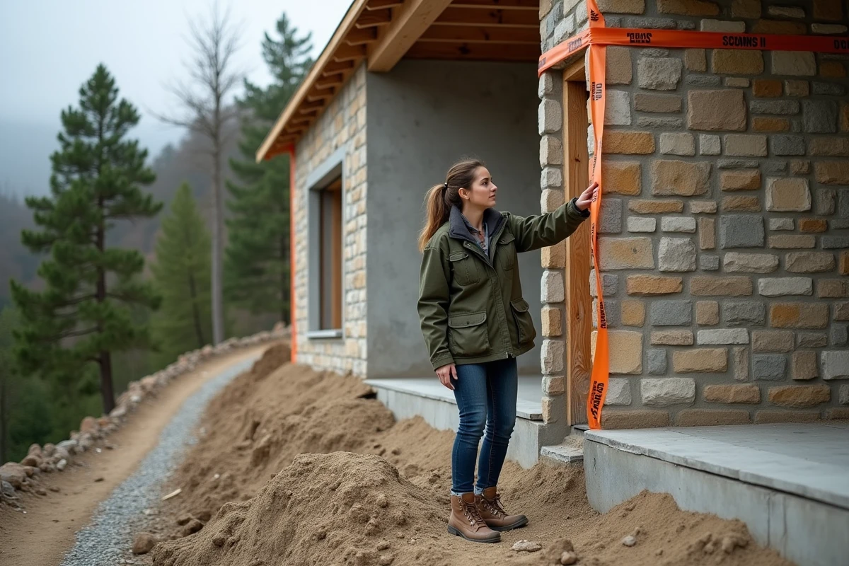 Urbaniste signalant une erreur de construction trop proche d'un arbre protégé en zone naturelle